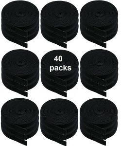 Kontaktinė užsegimo juosta prisiuvama RB 25mm tvirta dalis „kabliukai” juoda 1000m