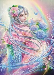 Deimantinio paveikslo-mozaikos 5D rinkinys (akučių klijavimas) 30x40cm VAIVORYKŠTĖS FĖJA