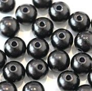 Apvalūs metalizuoti blizgūs karoliukai 4mm 14vnt. (3 spalvos)