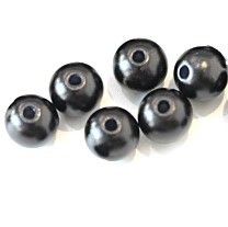 Apvalūs metalizuoti blizgūs karoliukai 8mm 6vnt. (3 spalvos)