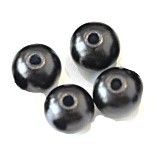 Apvalūs metalizuoti blizgūs karoliukai 10mm 4vnt. (3 spalvos)