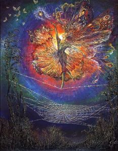 Deimantinio paveikslo-mozaikos 5D rinkinys (akučių klijavimas) 30X40cm VORATINKLIŲ FĖJA