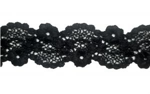 Nėriniai 54022B 37mm juodi