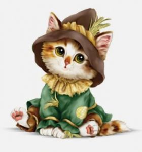 Deimantinio paveikslo-mozaikos 5D rinkinys (akučių klijavimas) 35x35cm KAČIUKAS SU KOSTIUMU