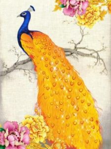 Deimantinė mozaika 5D 32x45 VAKARINIS GELTONASIS POVAS