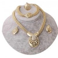 Vėrinys DUBAI 08 su auskarais, apyranke ir žiedu aukso spalvos