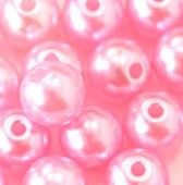 Apvalūs perlo imitacijos karoliukai spalvoti 6mm 10vnt. (16 spalvų)
