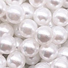 Apvalūs perlo imitacijos karoliukai 6mm 10vnt. (2 spalvos)