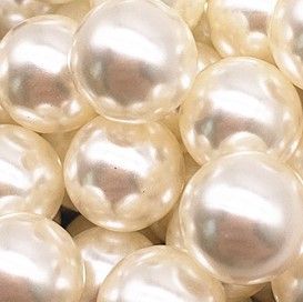 Apvalūs perlo imitacijos karoliukai 10mm 6vnt. (2 spalvos)