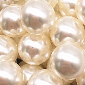 Apvalūs perlo imitacijos karoliukai 10mm 6vnt. (2 spalvos)