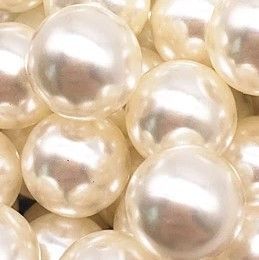 Apvalūs perlo imitacijos karoliukai 12mm 4vnt. (2 spalvos)