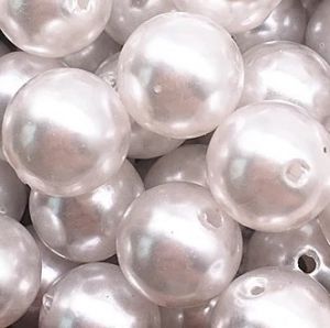 Apvalūs perlo imitacijos karoliukai 12mm 4vnt. (2 spalvos)