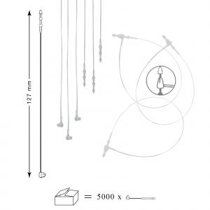 Etikečių laikikliai-kilpos fiksuotos RB Nr.5 (127mm) 5000vnt.