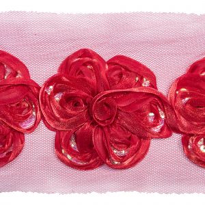 Dekoratyvinė juostelė 90mm (LO1391-RED)