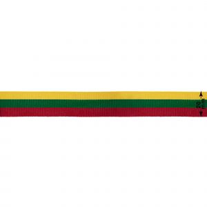 Poliesterinė juostelė megzta 20mm trispalvė