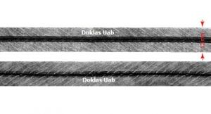 Neaustinė (flizelininė) klijuojama įstriža juostelė su juostele 12mm