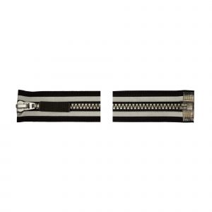 Užtrauktukas plastikinis su šviesą atspindinčia juosta RB Nr5 autofiksuojančia spynele išardomas 80cm