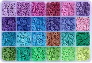 Polimerinio molio karoliukų rinkinys 2400vnt.