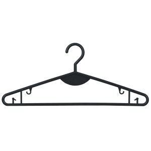 Pakabas universalus su dvigubais kabliukais 40cm juodas