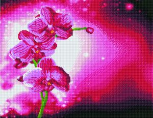 Deimantinio paveikslo-mozaikos 5D rinkinys (akučių klijavimas) 30X40cm RAUDONA ORCHIDĖJA