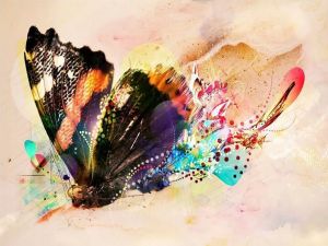 Deimantinio paveikslo-mozaikos 5D rinkinys (akučių klijavimas) 30X40cm ĮVAIRIASPALVIS DRUGELIS