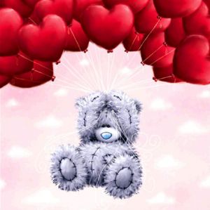 Deimantinio paveikslo-mozaikos 5D rinkinys (akučių klijavimas) 30X30cm MEŠKUTIS SU BALIONAIS