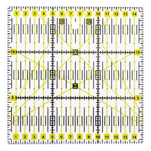 Matavimo liniuotė rankdarbiams 16,5x16,5cm