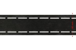 Neaustinė (flizelininė) perforuota 10-40-10 juostelė 60mm juoda