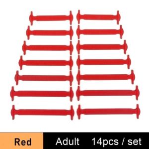 Silikoniniai elastiniai batraiščiai 14 vnt. (12 spalvų)-RED