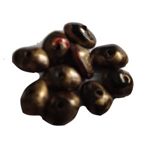 Tigro akies imitacijos karoliukai 10x5mm 10vnt. 