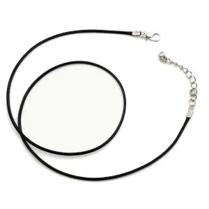 Virvutė su užsegimu pakabukui 50cm juoda   